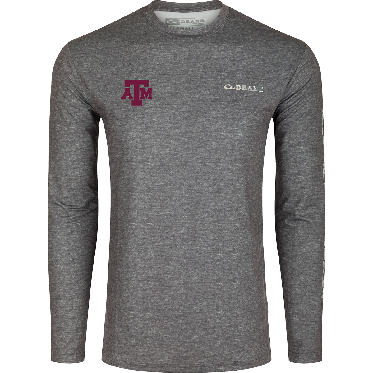 Texas A&M Aggies Performance Heather Long Sleeve Crew Neck T-Shirt for Men & Women - Moisture Wicking Athletic Shirt for Workouts, Sports & Casual Wear
