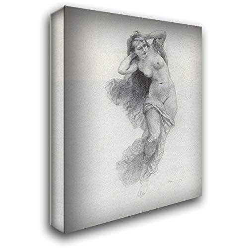 William Adolphe Bouguereau 'Sketch for Night' 20x24 Inch Gallery Wrapped Canvas Art Print - Perfect for Living Room, Bedroom & Office Wall Decor