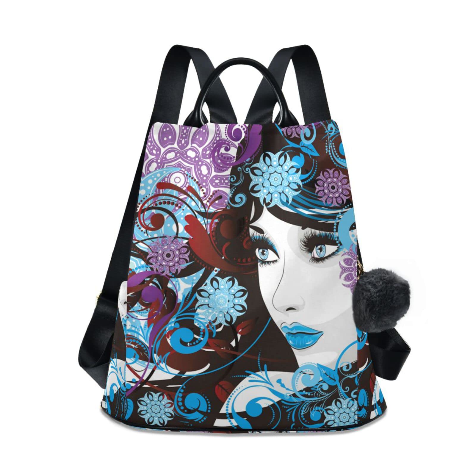 Stylish Floral Backpack for Women - Anti-Theft Fashionable Travel Purse & Casual Daypack - Perfect for Work, School, College, Commuting & Weekend Adventures