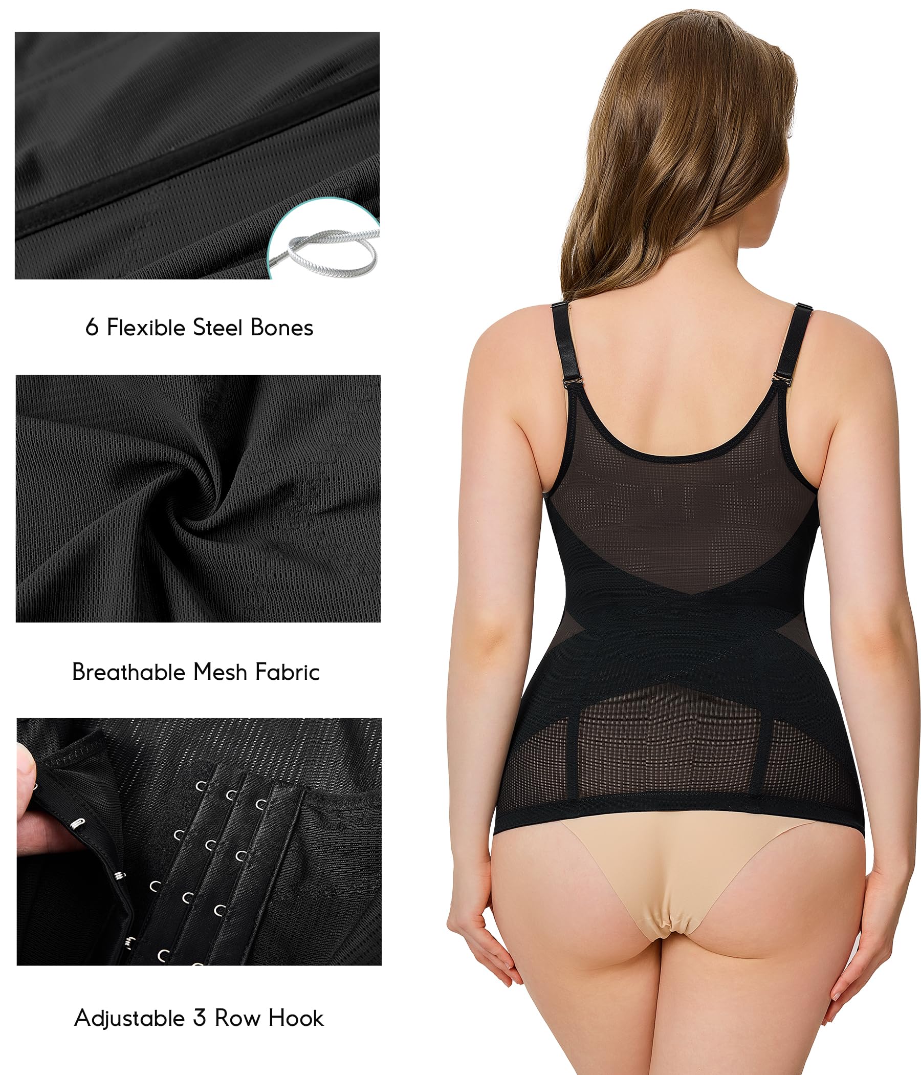 LODAY Women's Waist Trainer Corset - Tummy Control Shapewear Girdle for Body Shaping & Posture Support - Perfect for Workouts, Weight Loss & Special Occasions
