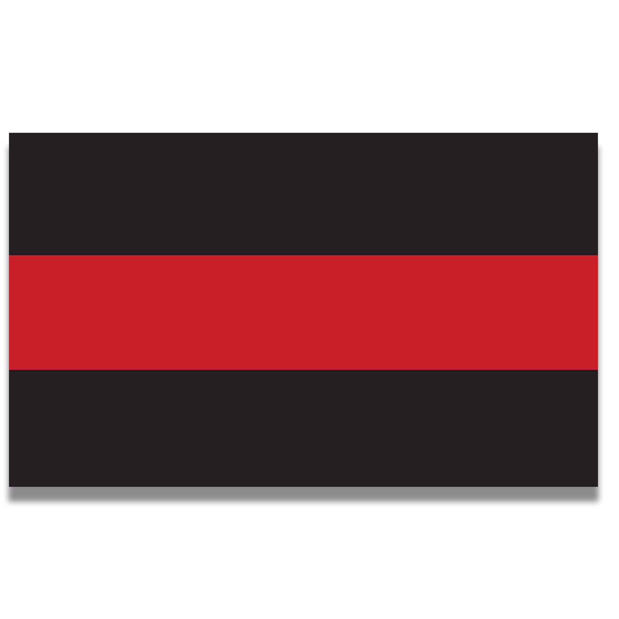 Thin Red Line Magnet Decal 3x5 Inches - Heavy Duty Black & Red Car Magnet for Trucks, SUVs - Show Support for Firefighters & Fire Departments - Perfect for Bumpers, Windows & Metal Surfaces