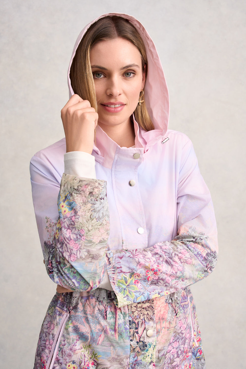 Lightweight Packable Waterproof Spray Jacket - Scenic Sunset Print for Hiking, Camping & Outdoor Adventures