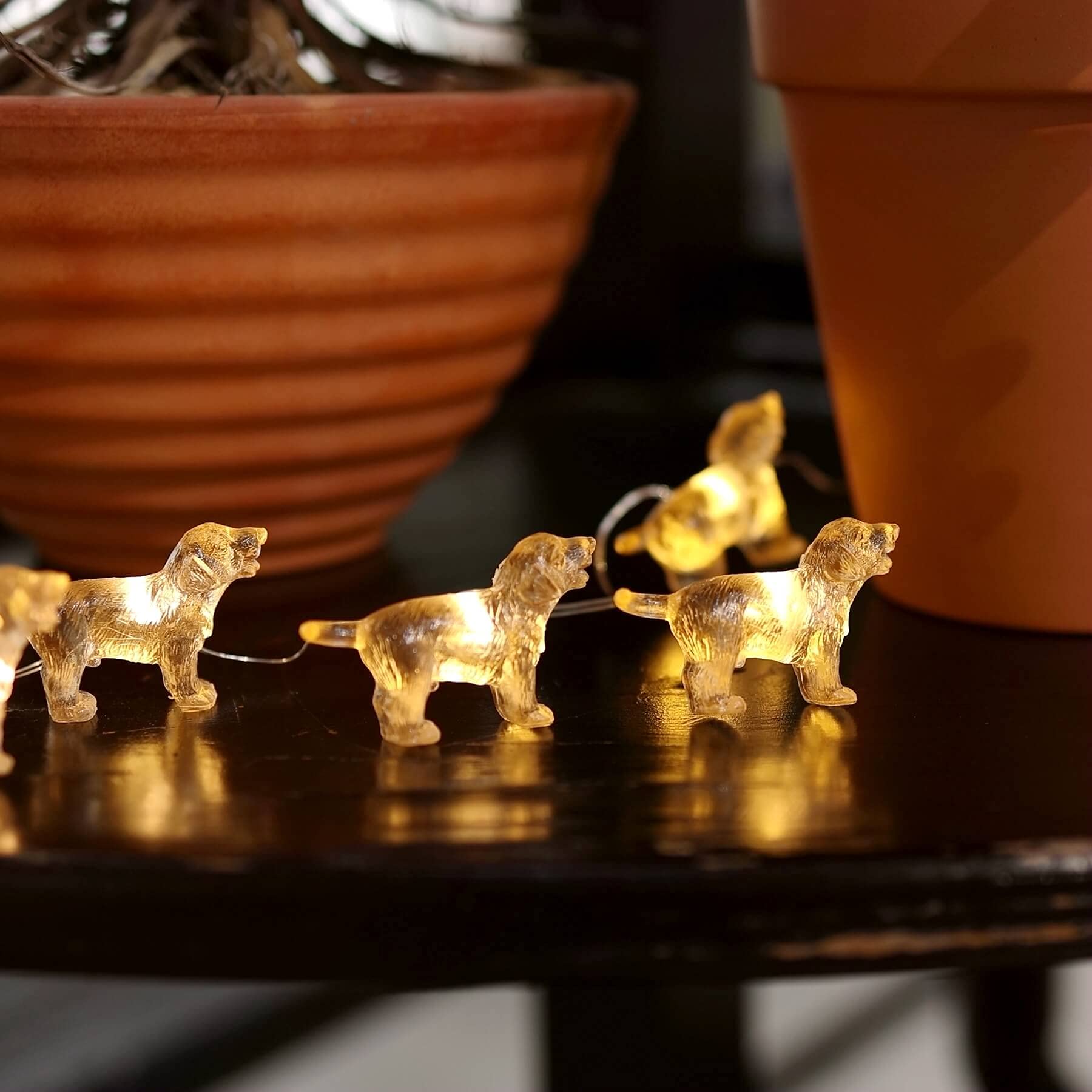 20LED Labrador Puppy Fairy String Lights - 8ft USB/Battery Operated Cute Decorative Lights for Bedroom, Birthday, Christmas & Thanksgiving | Novelty Dog Gifts for Women, Home Decor, Party Lighting