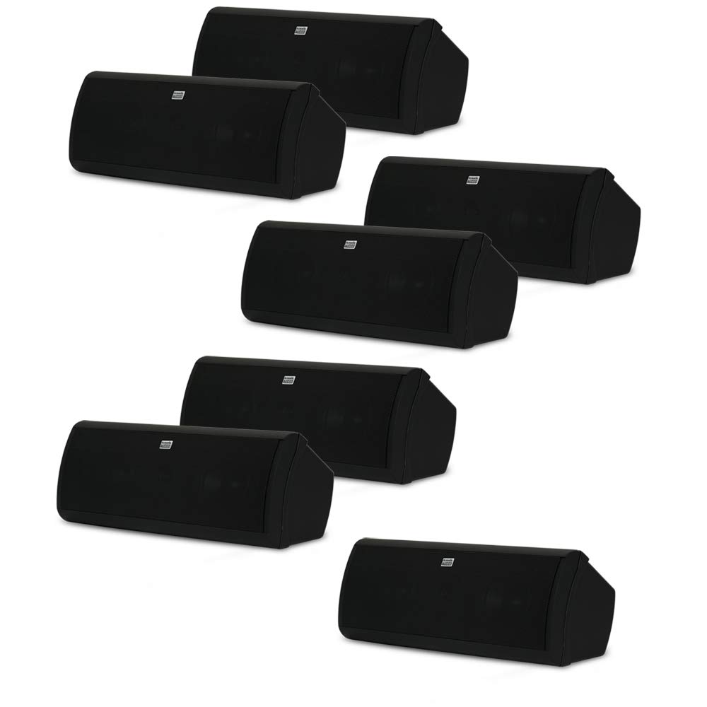 Acoustic Audio AA40CB 3500W 3-Way Bookshelf Speakers - 7-Piece Indoor Home Theater System (Black) | Perfect for Living Room, Home Theater & Music Listening