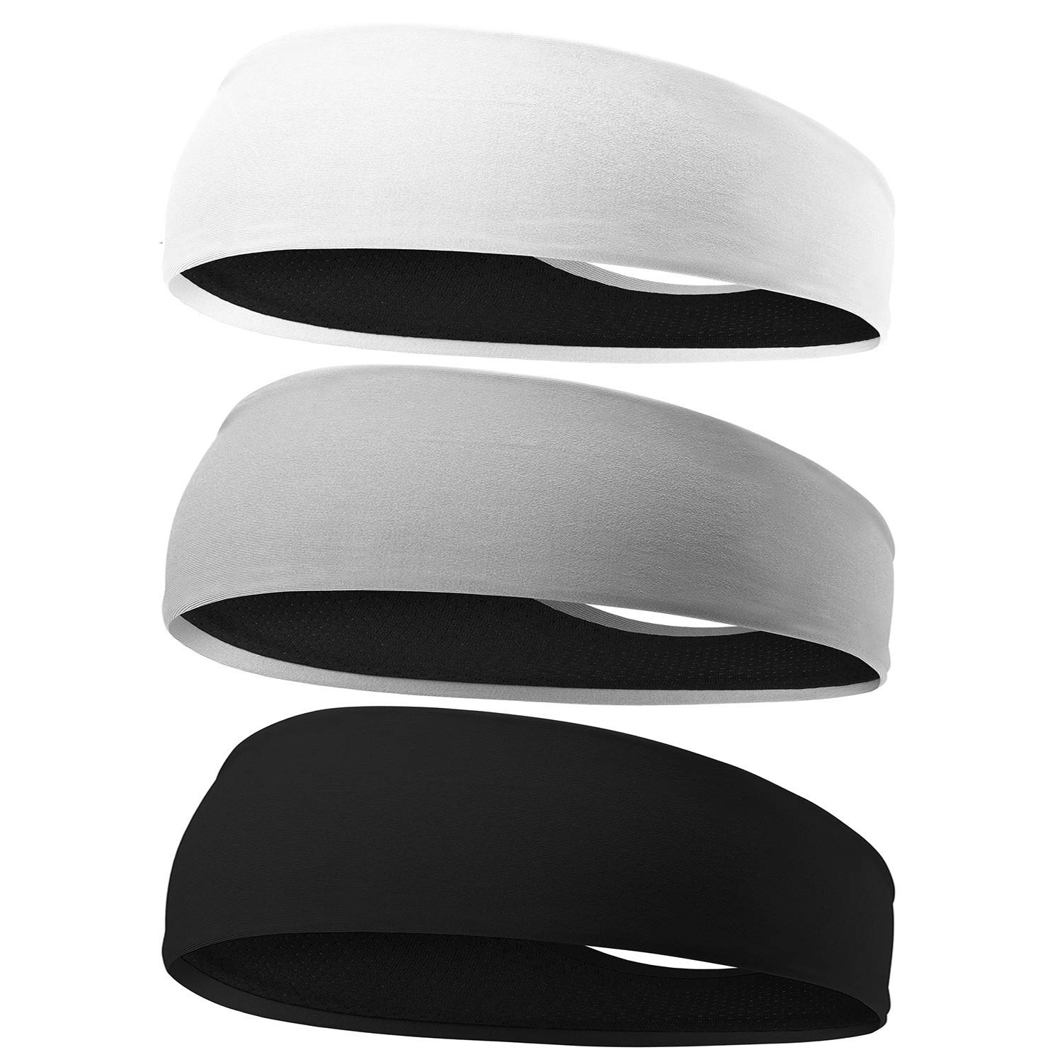EasYoung Sport Headbands for Men & Women - 3 Pack Non-Slip Sweatbands for Running, Workouts, Yoga & Tennis | Moisture Wicking Hairbands for Athletes & Fitness Enthusiasts