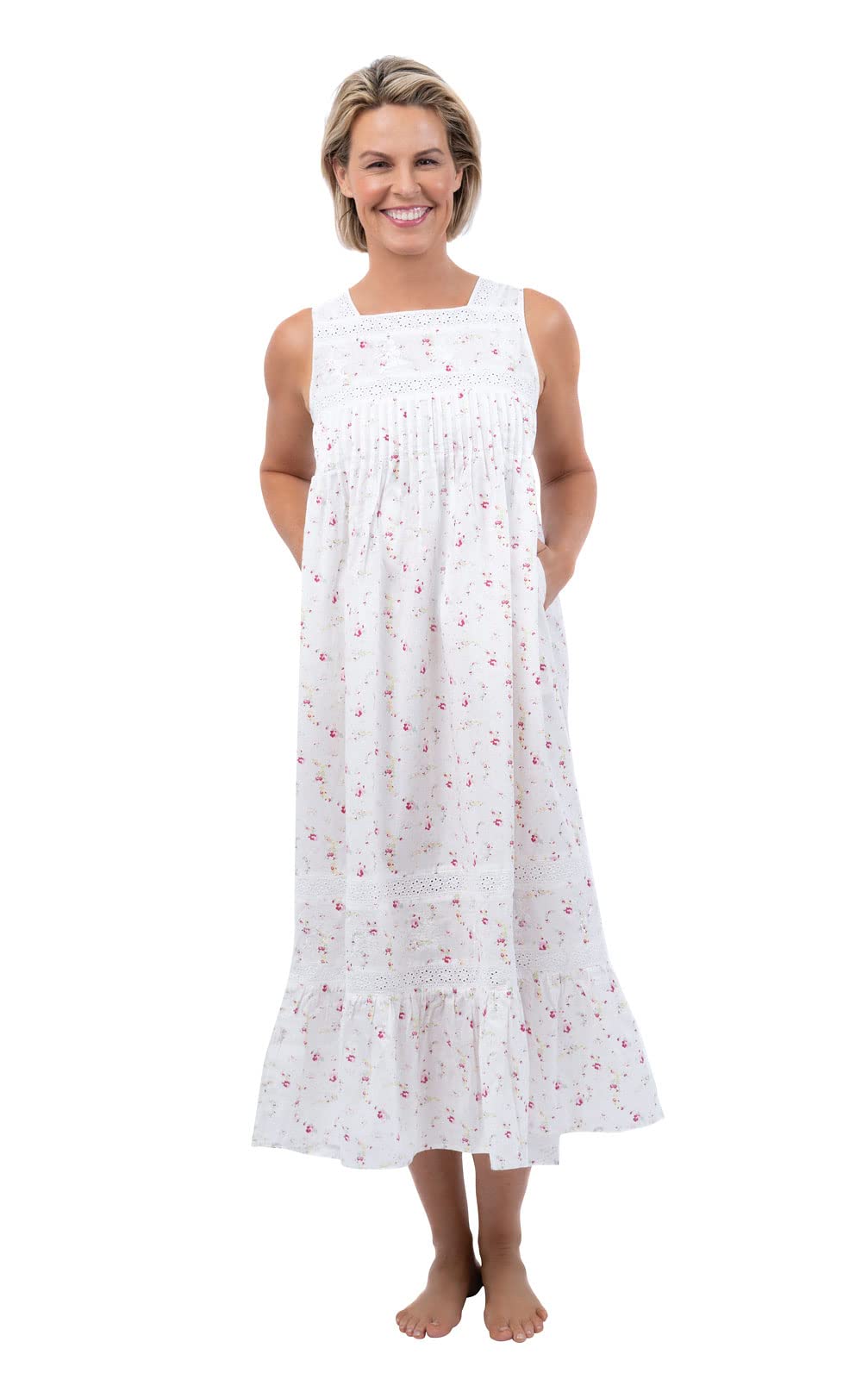 Eleanor 100% Cotton Victorian Nightgown for Women - Soft & Comfortable Sleepwear for Relaxing Evenings & Cozy Nights at Home
