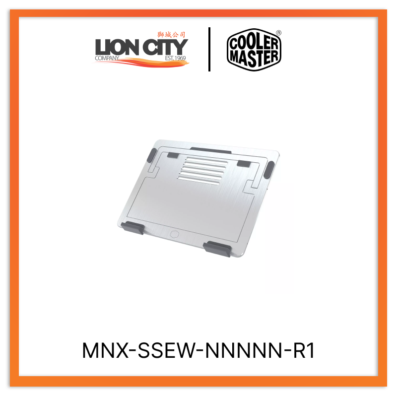 Cooler Master MNX SSEW NNNNN R1 CM Ergostand Air Slim Laptop Stand - Silver | Adjustable Height & Ergonomic Design for Home Office, Gaming, and Workstation Use