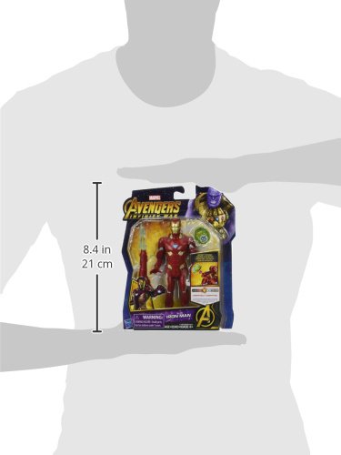 Marvel Avengers: Infinity War Iron Man Action Figure with Infinity Stone - Collectible Toy for Superhero Fans & Marvel Enthusiasts | Perfect for Display, Gifts & Role Play