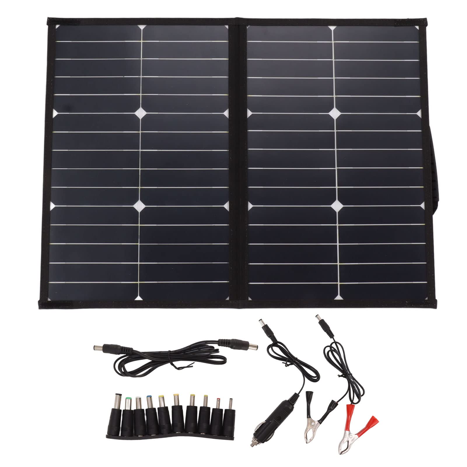 EXCLUZO 42W 18V Foldable Solar Panel Kit - Waterproof Portable Solar Charger with Fast Charging for Power Stations, Phones, Camping & Hiking | Perfect for Outdoor Adventures, Emergency Power & Off-Grid Living