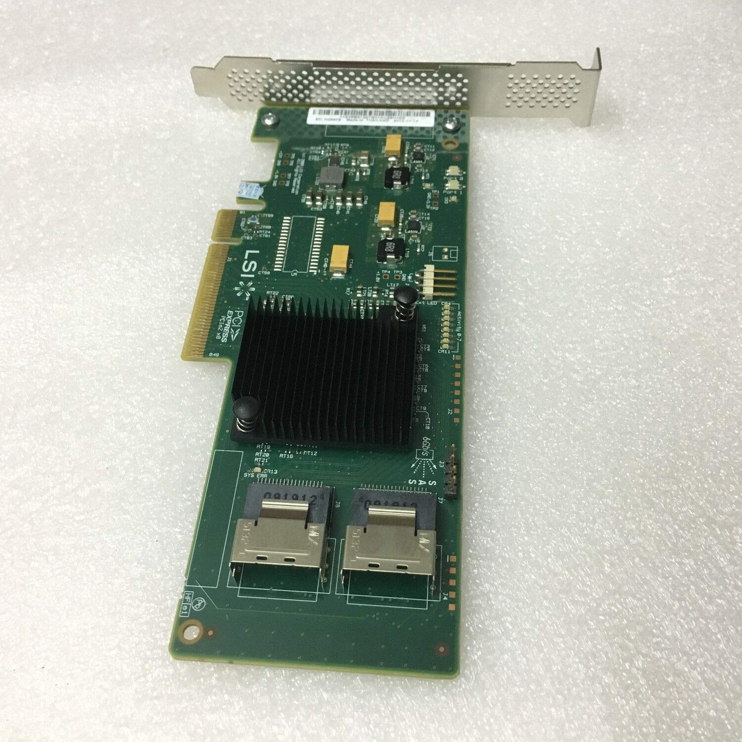 LSI SAS9201-8i 6Gbps PCIe SAS/SATA HBA Controller Card - 9201-8i H3-25268-00D for Server Storage Expansion & RAID Configuration