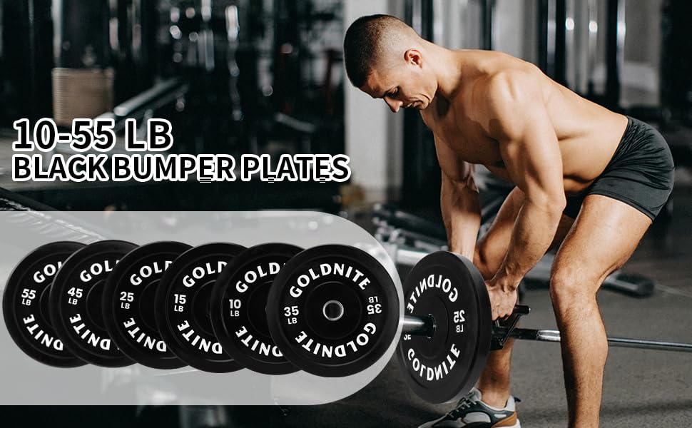 10/15/25/35/45/55LB Olympic Rubber Bumper Plates Set - 2