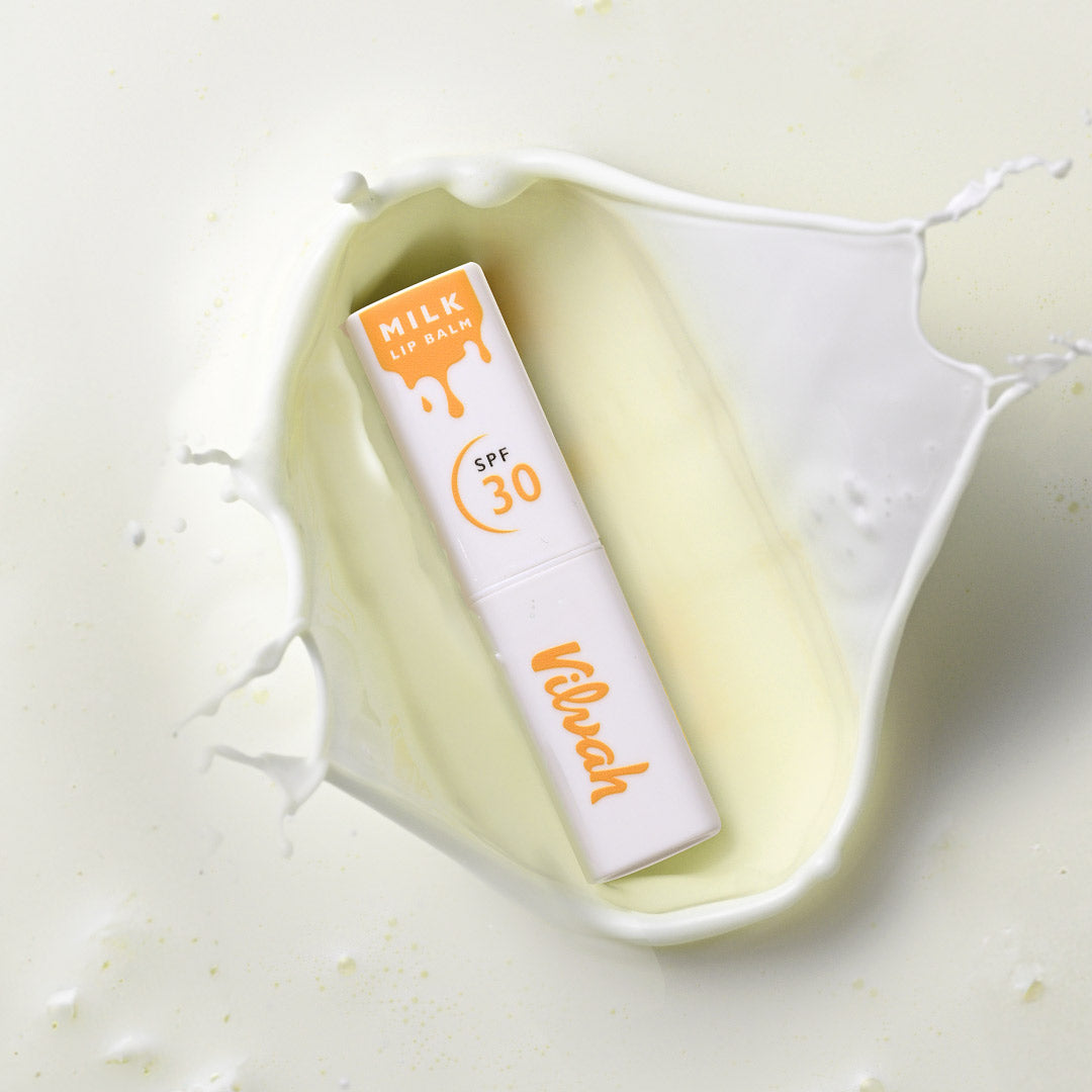 SPF 30 PA+++ Milk Lip Balm with Brightening Effect - Moisturizing & Sun Protection for Dry Lips - Perfect for Outdoor Activities, Travel & Daily Use