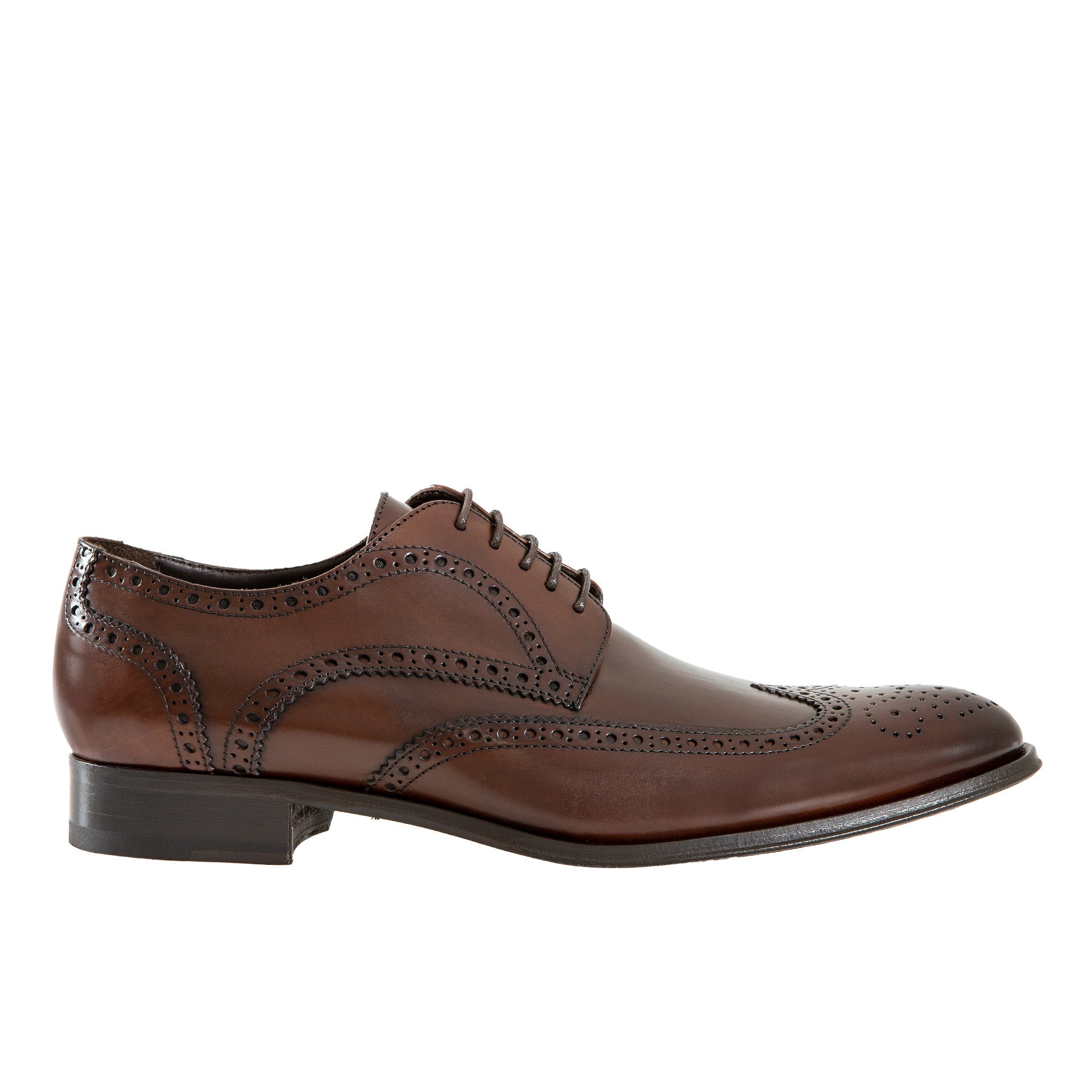 HENRY SARTORIAL Men's Classic Brown Brogue Derby Shoes - Formal & Casual Dress Shoes for Office, Wedding & Business Occasions