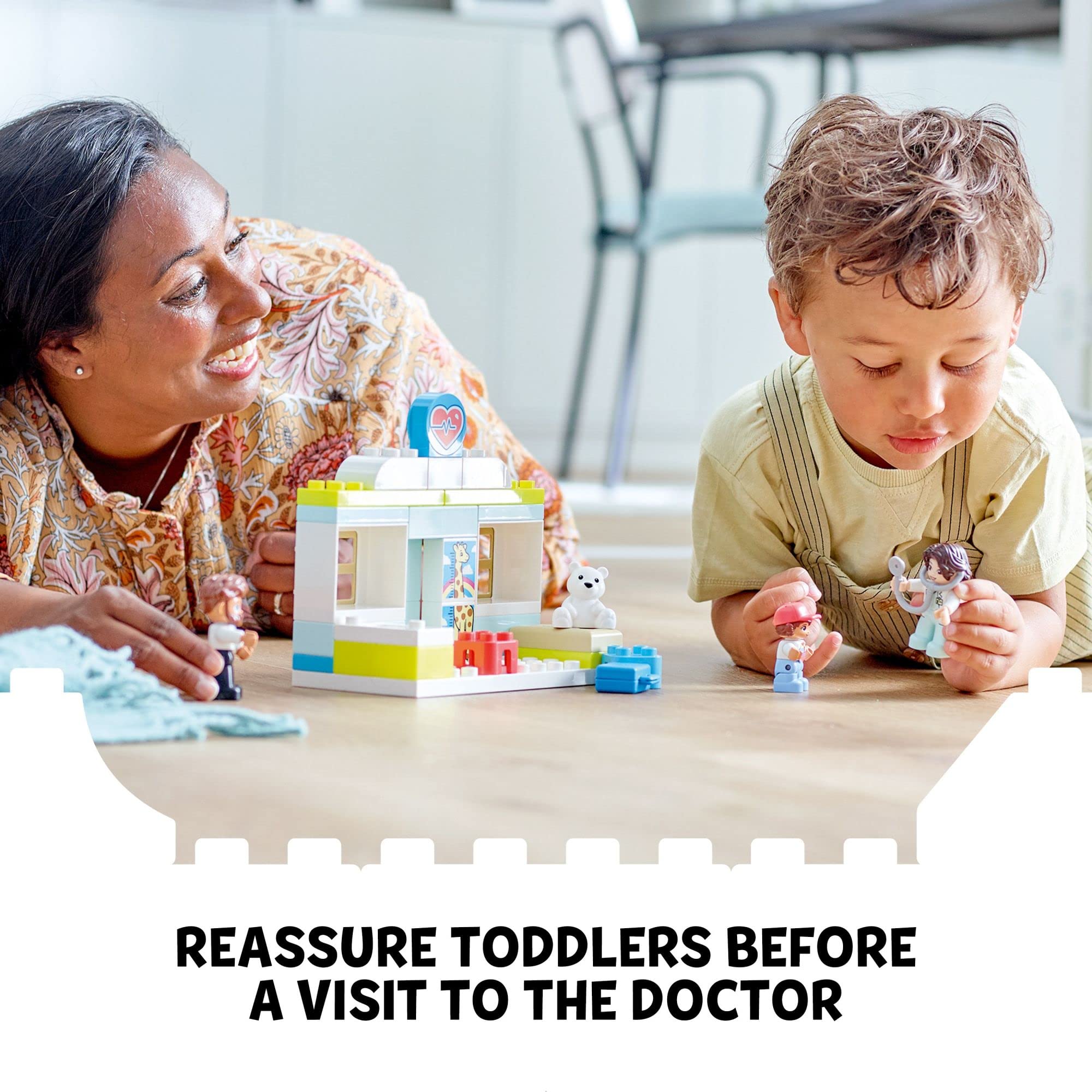 LEGO DUPLO Doctor Visit 10968 Building Set - Educational Toy for Toddlers Ages 2+ with Doctor, Father & Child Figures | Pretend Play, Early Learning & Development Gift for Boys & Girls | Perfect for Preschool Roleplay & Parent-Child Bonding