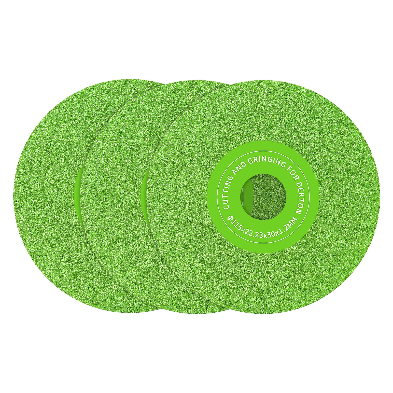 LOZLIN 3PCS 4.5 Inch (115mm) Diamond Grinding & Cutting Wheels - Flat Angle Grinder Discs with 7/8 Inch Arbor for Marble, Quartz, Ceramic, Glass - Perfect for Tile Cutting, Stone Shaping & DIY Home Renovation Projects