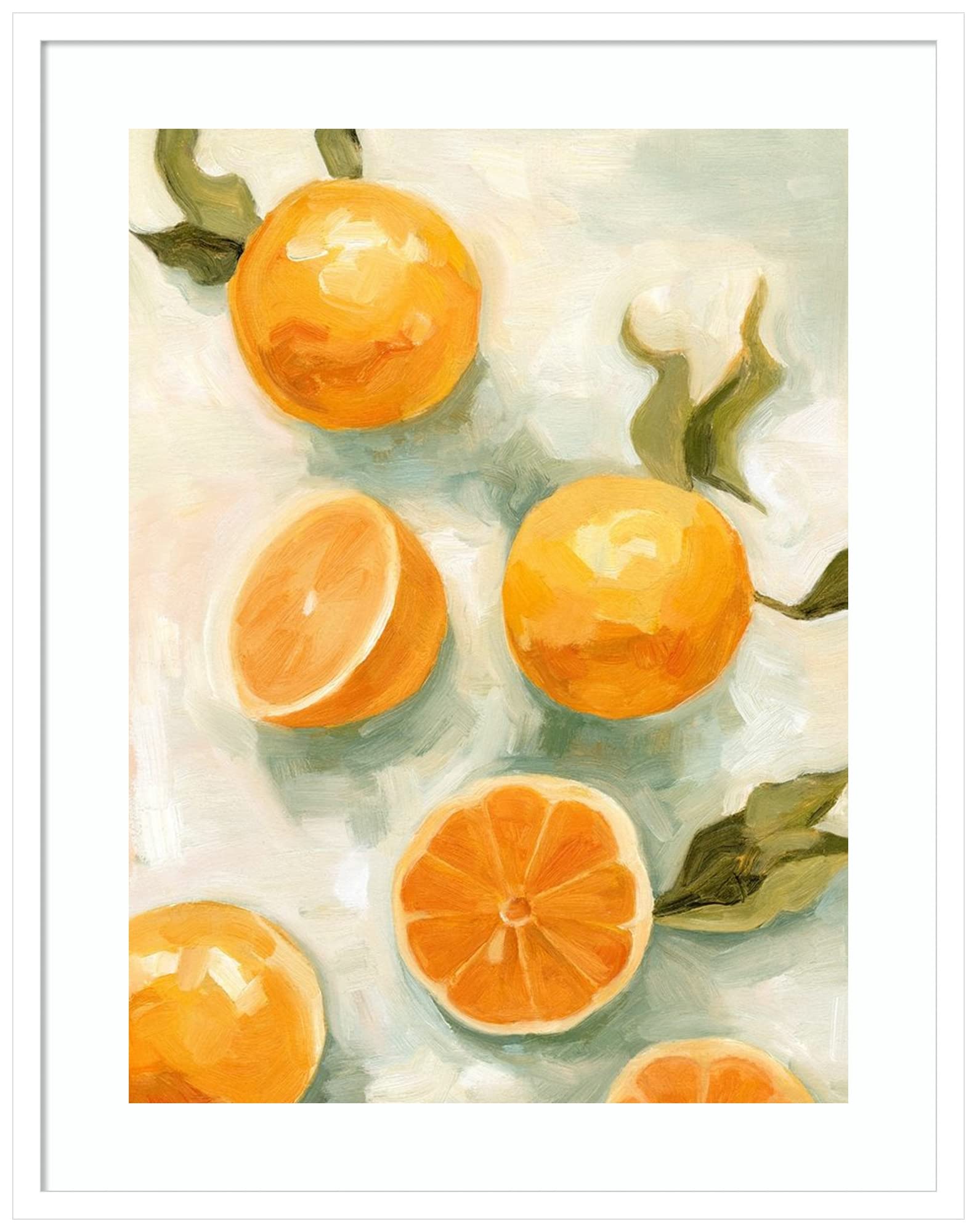 Amanti Art Wood Framed Wall Art Print - Fresh Citrus V by Emma Scarvey (26x33 Inches) - Large White Frame - Modern Home Decor for Living Room, Bedroom & Office