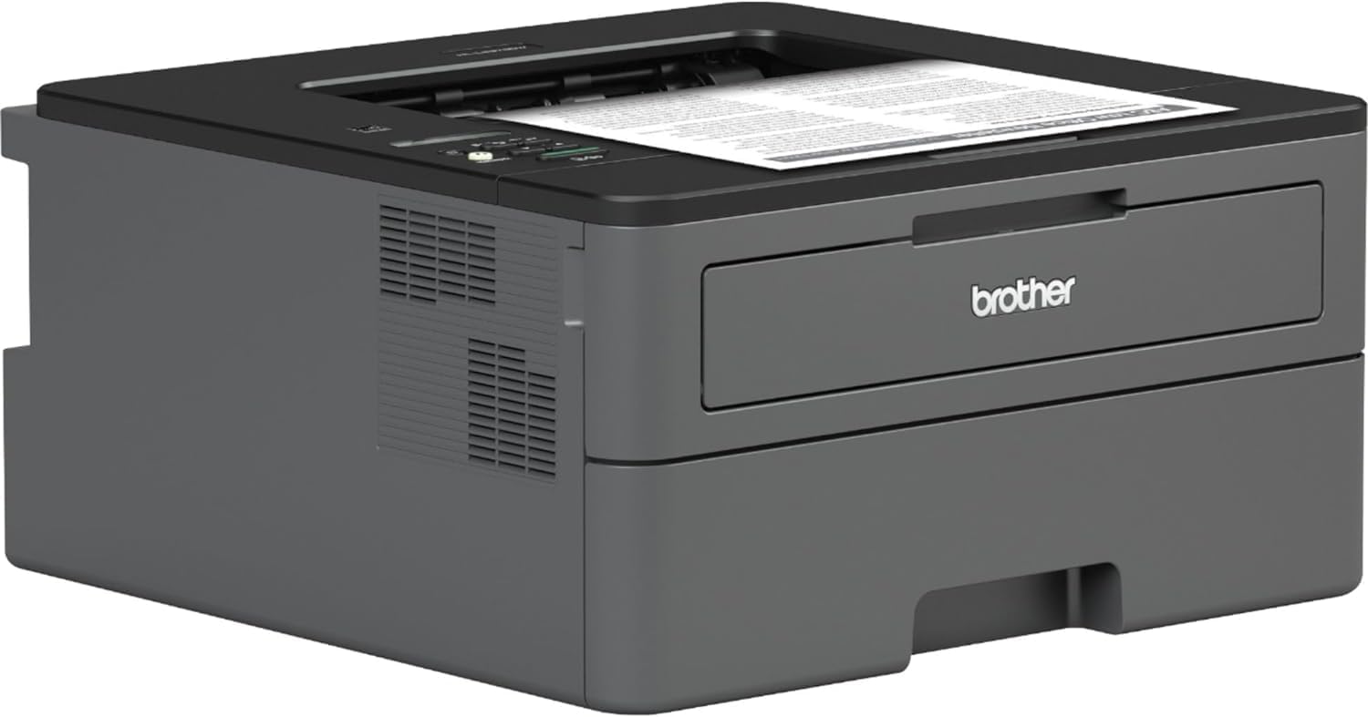 Brother HL-L2370DW Wireless Monochrome Laser Printer - Fast 36ppm Printing, 2400x600 dpi, Auto Duplex, 250-Sheet Capacity | Ideal for Home Office & Small Business Document Printing