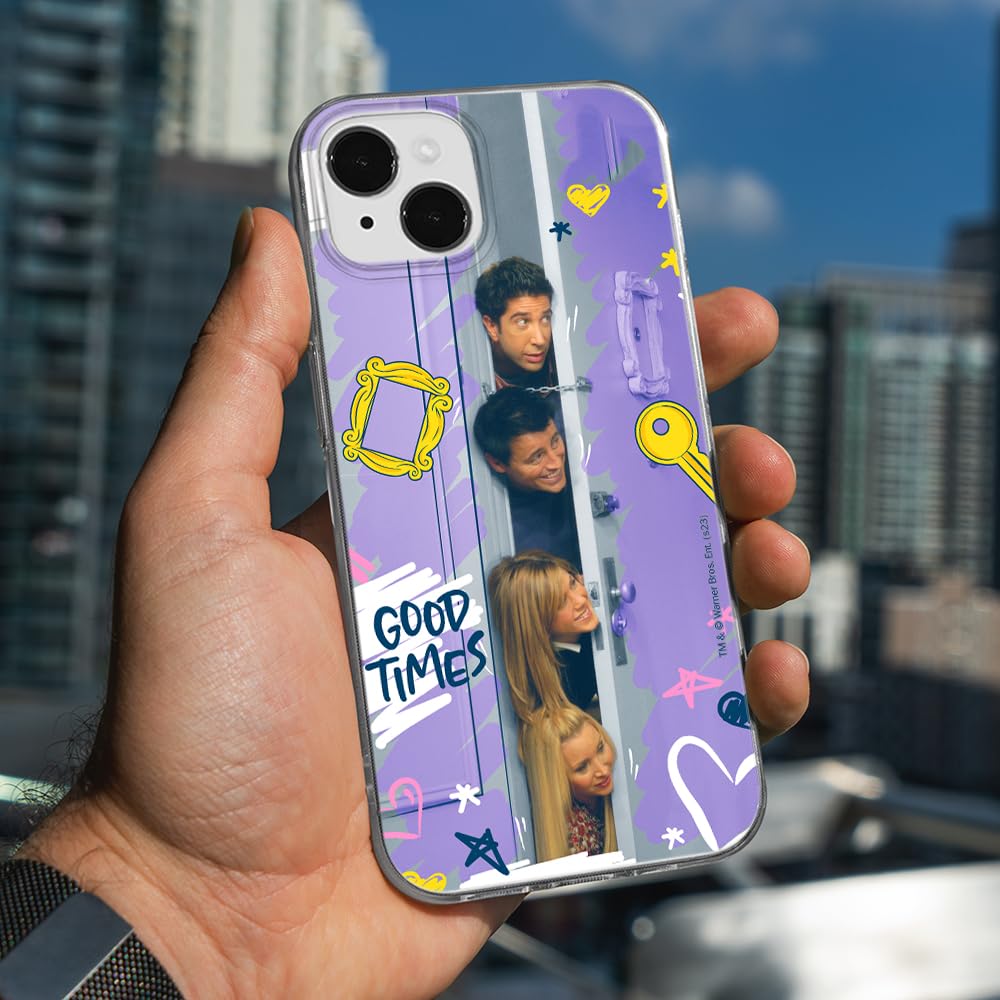 ERT GROUP Official Licensed Friends Pattern iPhone 14 Case - Shockproof TPU Phone Cover with Perfect Fit | Great for Daily Use, Travel & Gift Giving