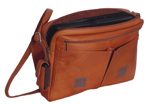 Chicago Bulls NBA Genuine Leather Laptop Messenger Bag for Men - Perfect for Work, Travel & School - Fits 15.6 Inch Laptop & Accessories
