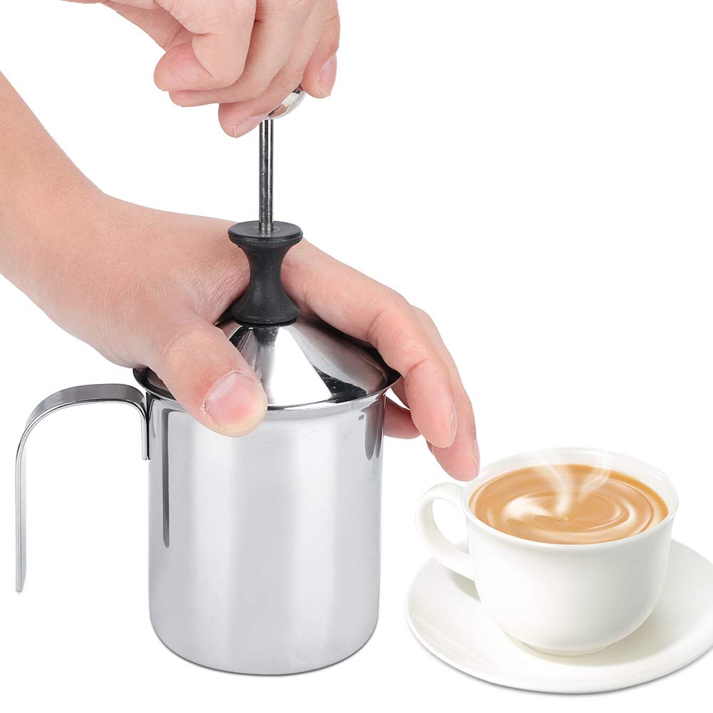 Electric Milk Frother Handheld - DIY Coffee Latte Maker for Cappuccino, Hot Chocolate & Matcha - Perfect for Home, Cafe & Restaurant Use - Quick & Easy Milk Frothing for Barista-Style Drinks