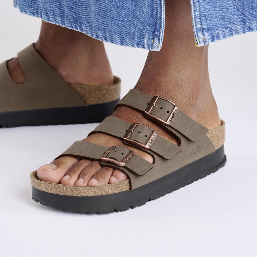 Birkenstock Florida Platform Vegan Sandals in Mocha - Comfortable & Stylish for Women, Perfect for Summer Outings & Casual Wear