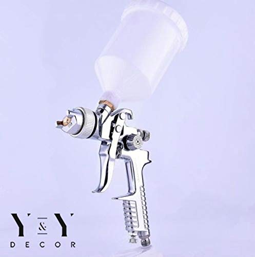 Y&Y Decor HVLP 1.4 Gravity Feed Air Paint Spray Gun - 600ml Capacity for Auto Painting, Furniture Refinishing & DIY Home Projects - Professional Sprayer for Smooth Finish