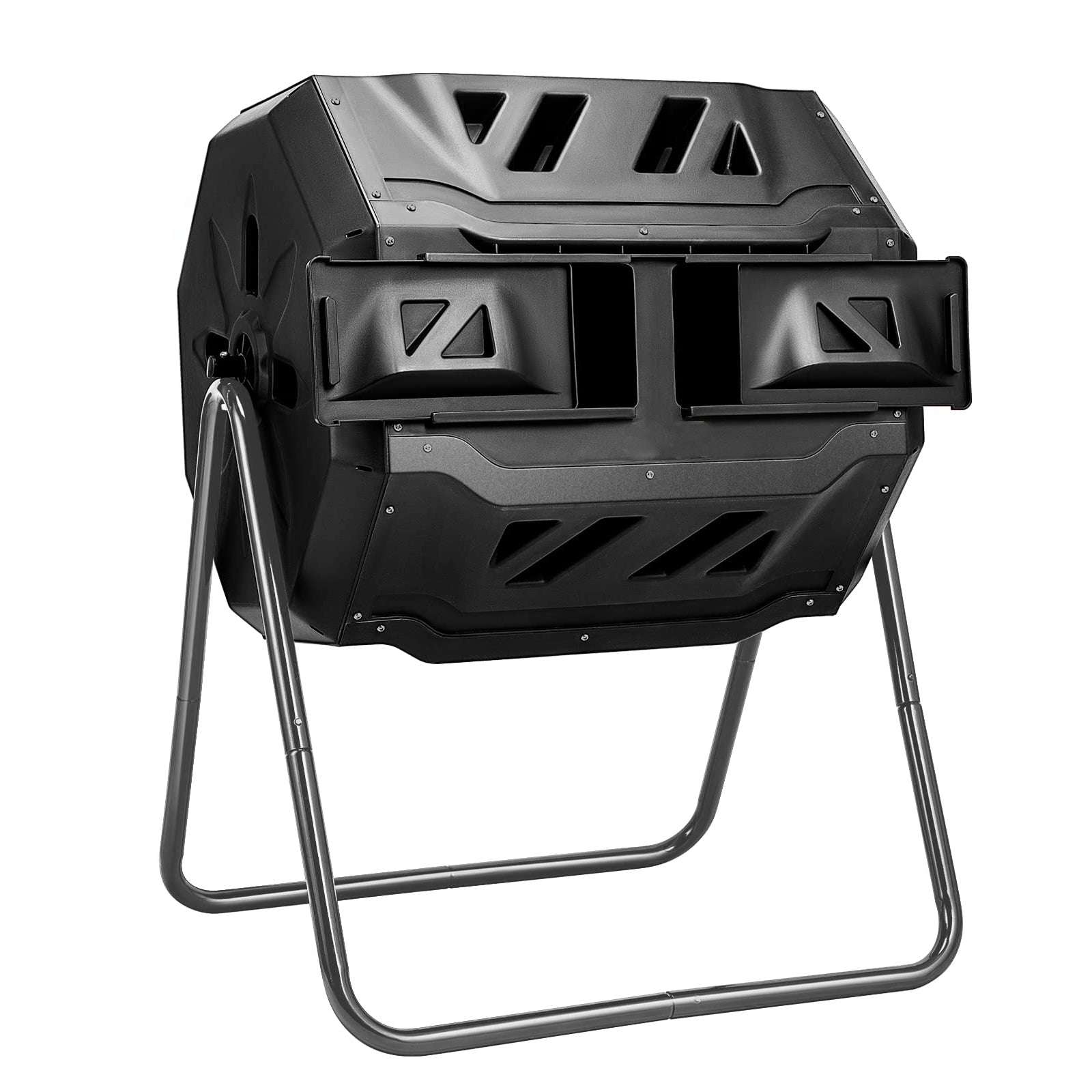 160L Large Outdoor Compost Bin - Dual Chamber Tumbling Composter with Rotating Design for Organic Waste | Perfect for Backyard Gardening, Eco-Friendly Composting & Sustainable Living