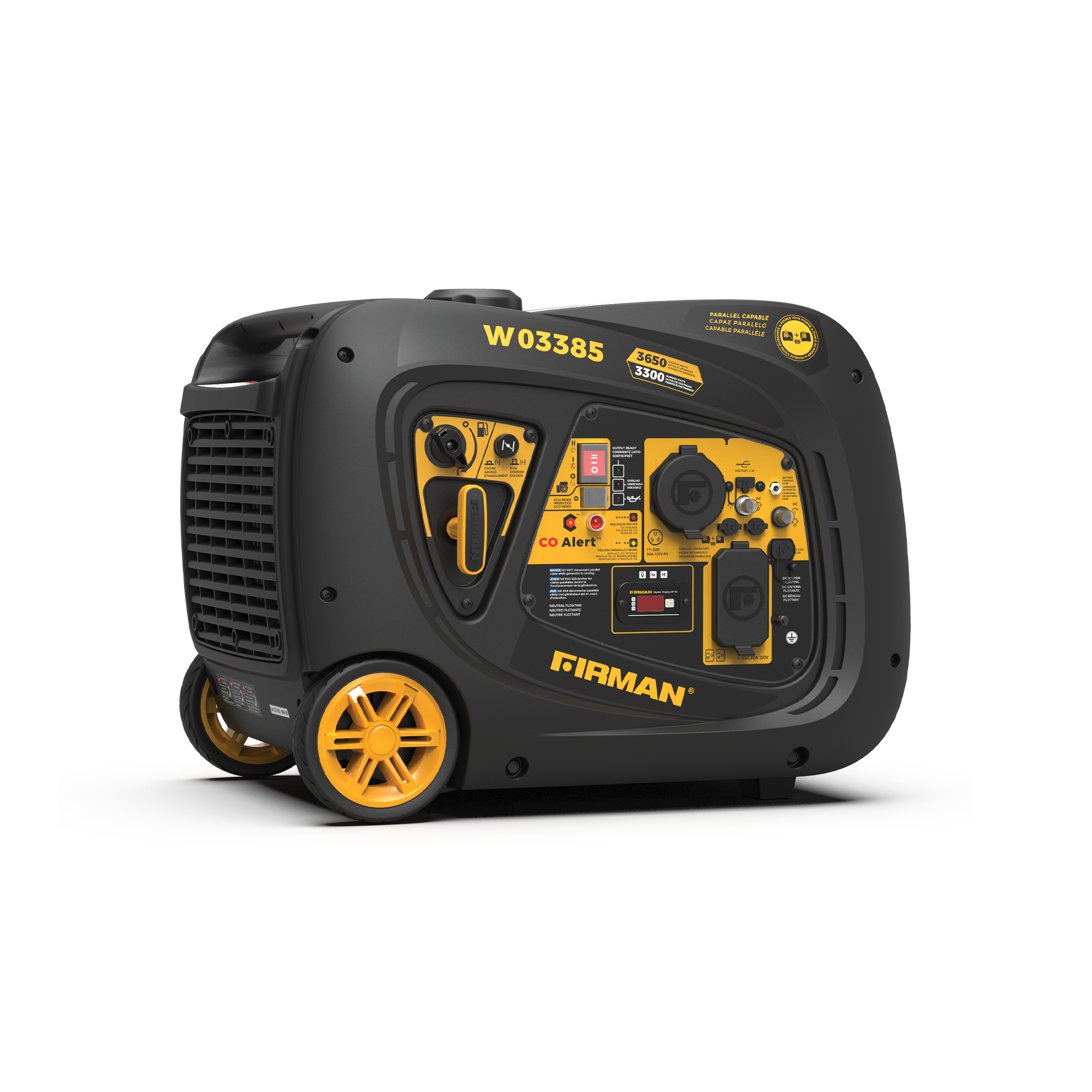3650W Portable Inverter Generator with CO Alert - Quiet, Reliable Power for Camping, RV Trips & Emergency Backup