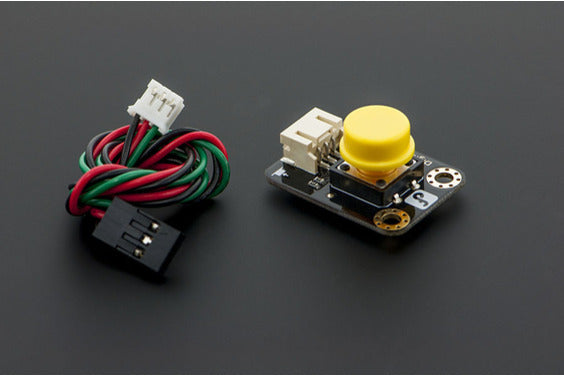 Gravity Digital Push Button Switch (Yellow) - Perfect for DIY Electronics, Arcade Machines, and Home Automation Projects