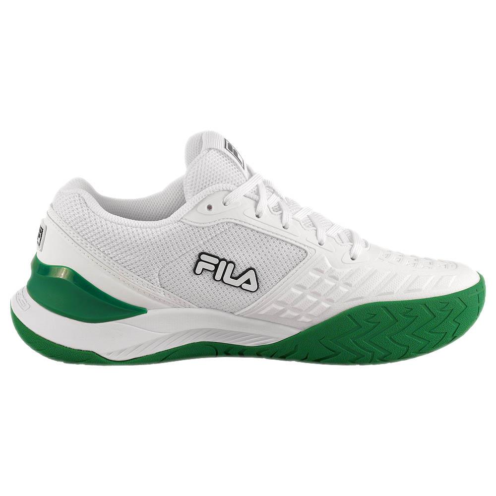 Fila Women's Axilus 3 Running Shoes - White & Courtway Green - Lightweight Cushioned Sneakers for Women's Running, Walking & Gym Workouts