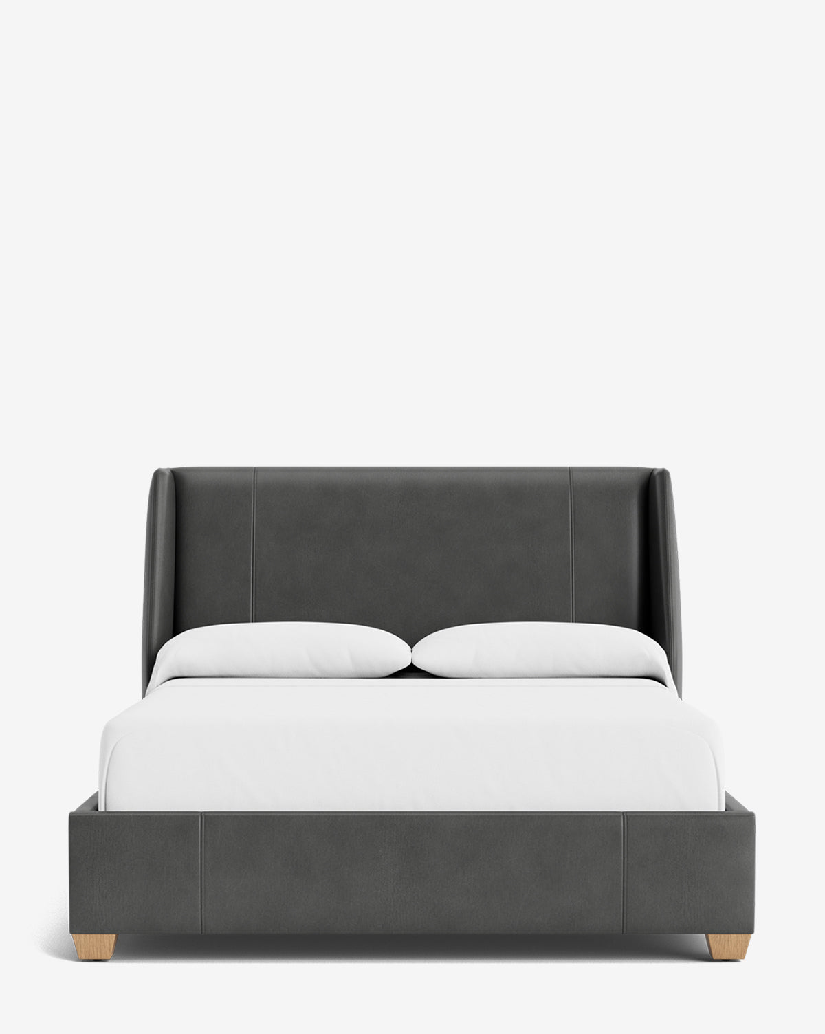 Walt Bed Low Headboard - Modern Minimalist Bed Frame for Small Spaces - Perfect for Apartments, Dorms & Guest Rooms