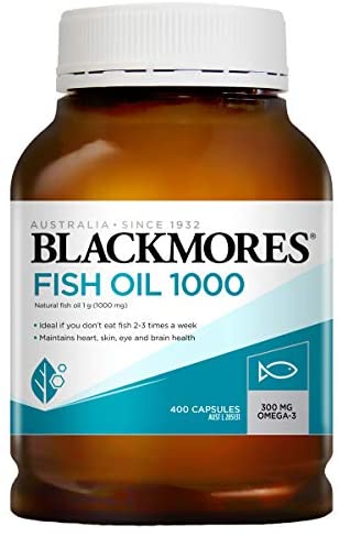 Blackmores Fish Oil 1000mg - Premium Omega-3 Supplement for Heart, Brain & Joint Health - Supports Cardiovascular Function & Cognitive Performance - Ideal for Daily Wellness & Active Lifestyle