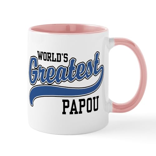 White/Pink Inside - World'S Greatest Papou