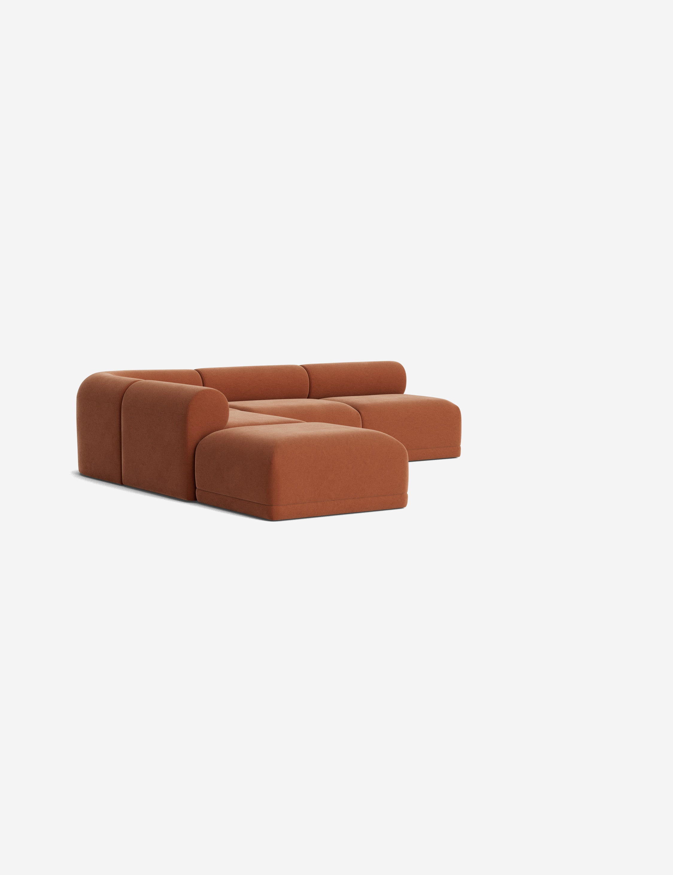 Modern Carson Sectional Sofa with Ottoman - Comfortable L-Shaped Couch for Living Room, Family Room & Home Theater - Perfect for Relaxing, Entertaining & Movie Nights