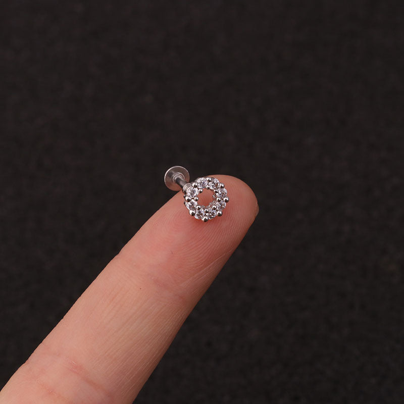 16G Flat Back Tiny Stud Labret Earrings for Lip, Nose, or Cartilage Piercing | Hypoallergenic Surgical Steel Jewelry | HSPJ218 - Perfect for Daily Wear, Parties, and Gifting