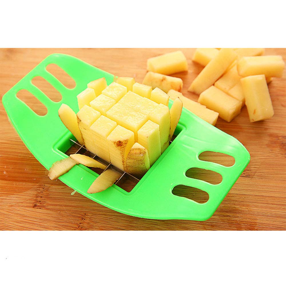 Potato Chipper & Chopper - Stainless Steel French Fry Cutter for Potatoes, Carrots, Onions & Cucumbers | Vegetable Slicer Tool for Healthy Snacks & Meal Prep | Perfect for Salads, Stir-Fries & Party Platters