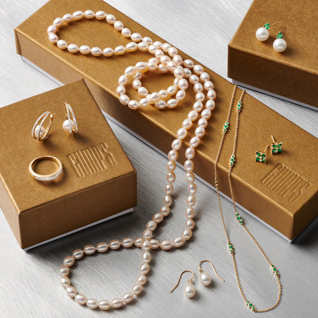 Elegant Madison Pearl and Emerald Earrings for Women - Perfect for Weddings, Parties & Special Occasions