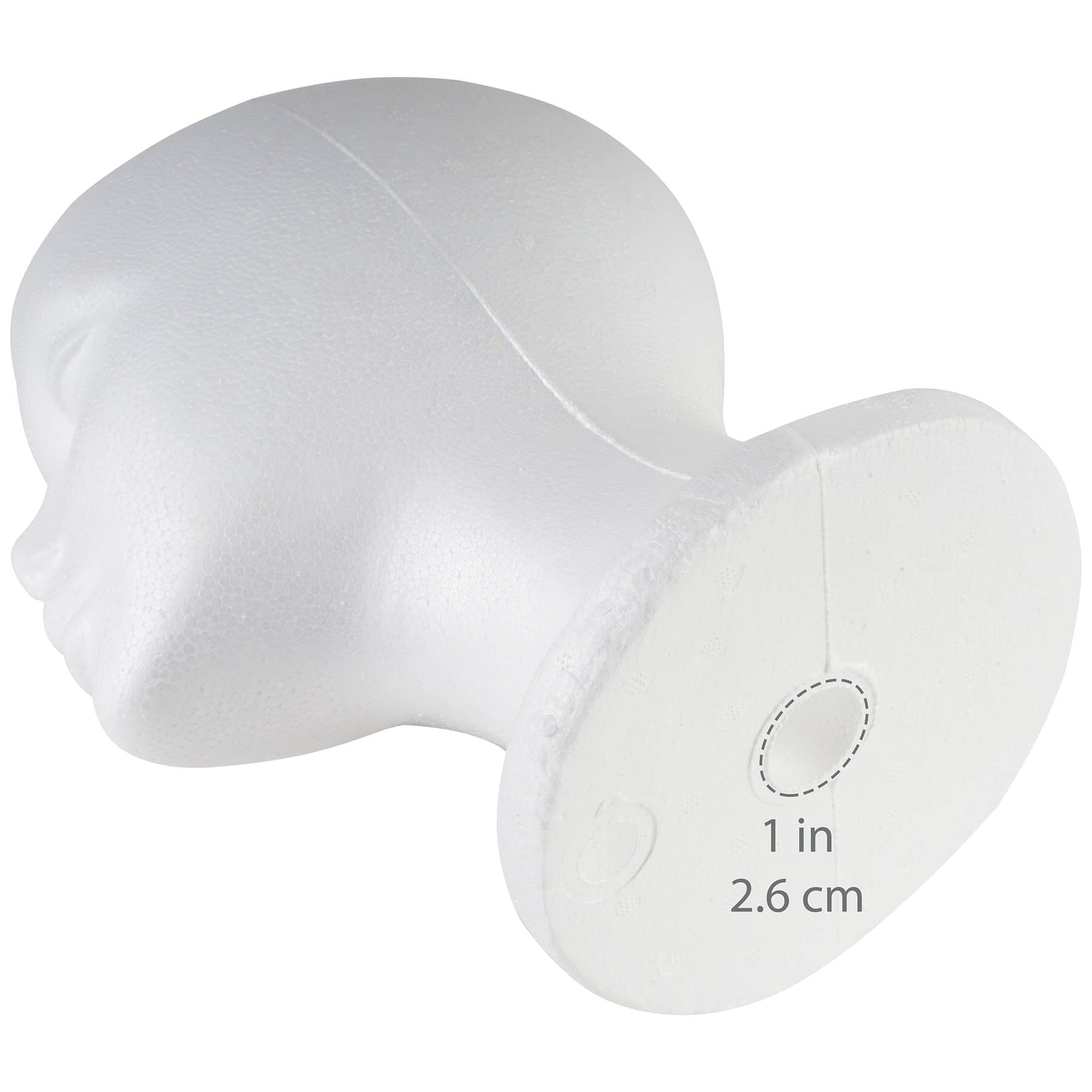 Styrofoam Mannequin Head for Wigs & Hats - Adjustable Stand for Hairstyling, Cosmetology & Salon Display - Perfect for Wig Making, Hat Display & Beauty Training