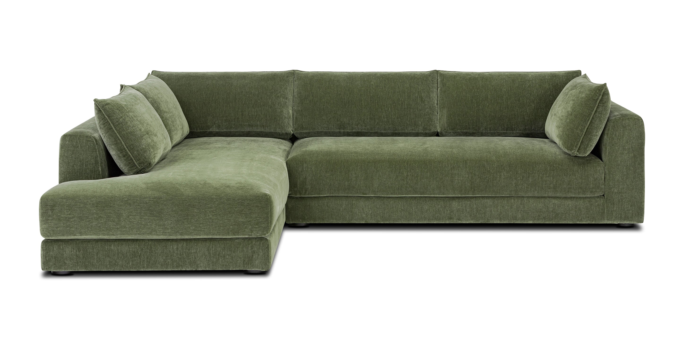 Stylish Marcel Left Facing Corner Sectional Sofa - Modern L-Shaped Couch for Living Room, Family Room & Small Spaces