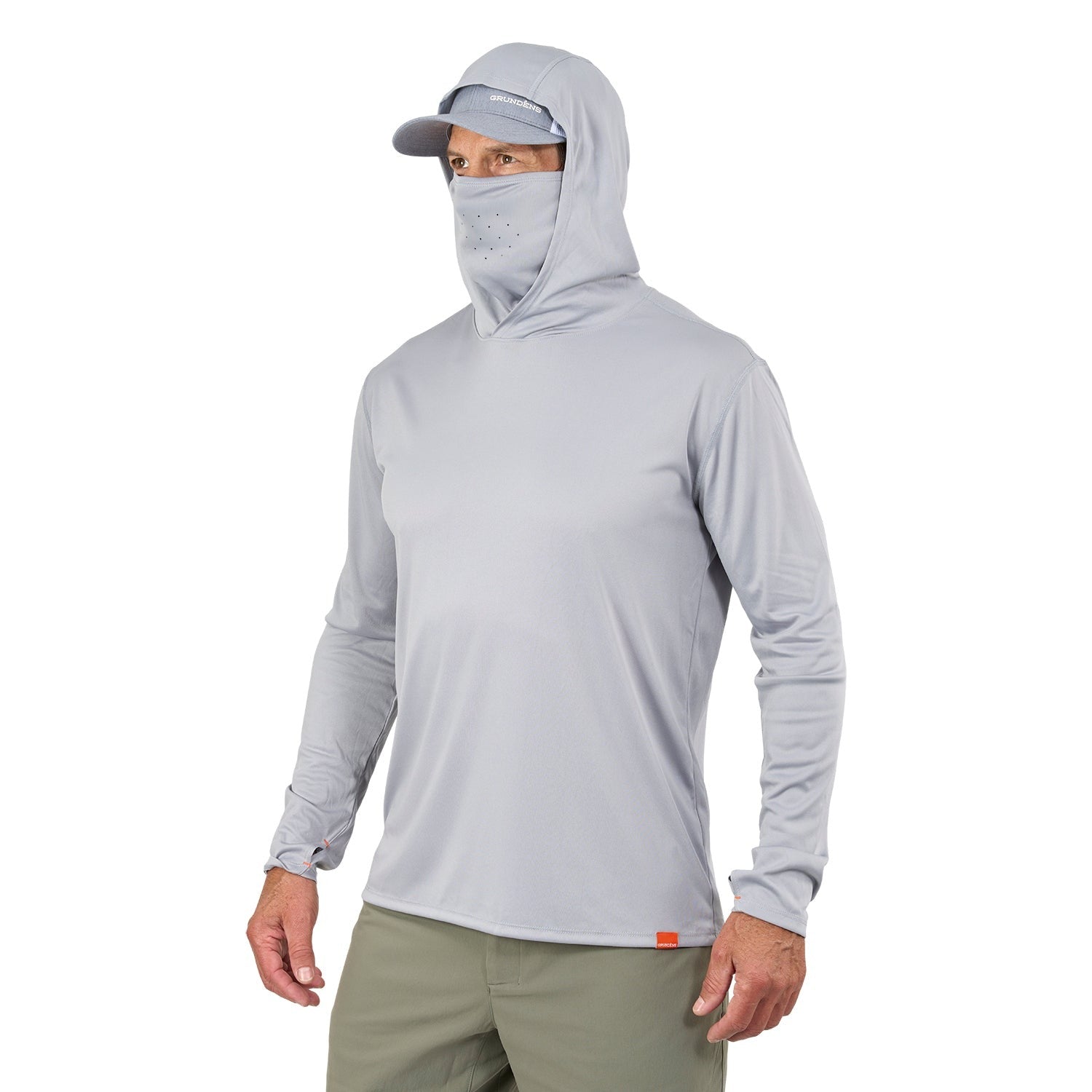 Grundens Tough Sun Masked Hoodie - UPF 50+ Sun Protection Fishing Hoodie for Men & Women - Perfect for Fishing, Hiking, and Outdoor Activities