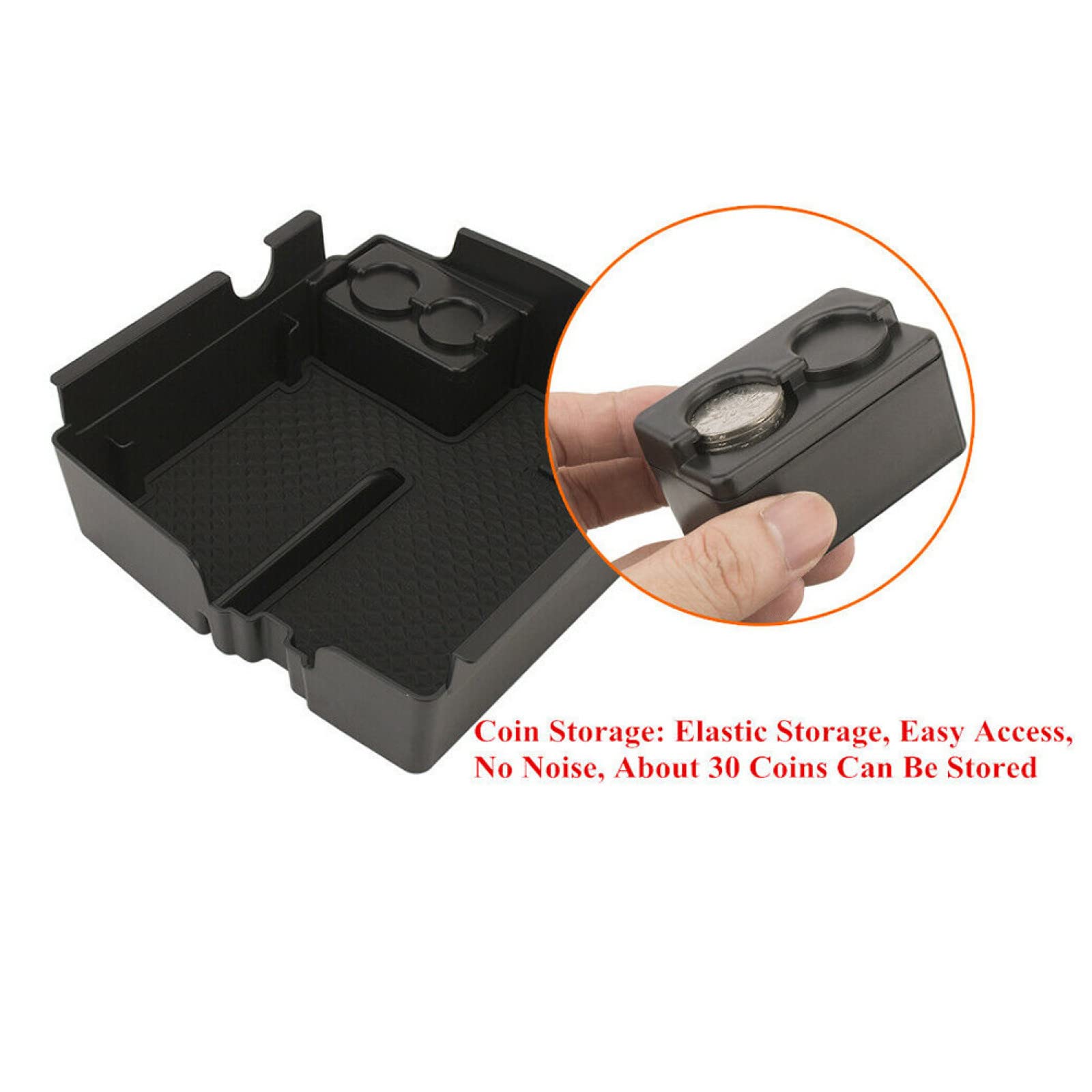 Jeep Wrangler JL & Gladiator JT Center Console Organizer (2018-2022) - Secondary Tray Storage Box Accessories for Car Interior Organization | Perfect for Road Trips & Daily Commuting