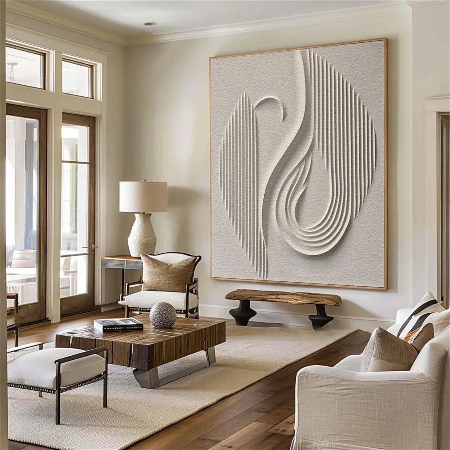Beige & Brown Abstract Wall Art Print #BB111 - Modern Home Decor for Living Room, Bedroom & Office