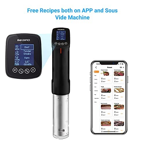 **Inkbird 1000W WiFi Sous Vide Cooker with Vacuum Sealer & APP Control - Preset Recipes, Automatic Air Sealing for Perfect Steaks, Chicken, Fish - Ideal for Home Chefs & Meal Prep**