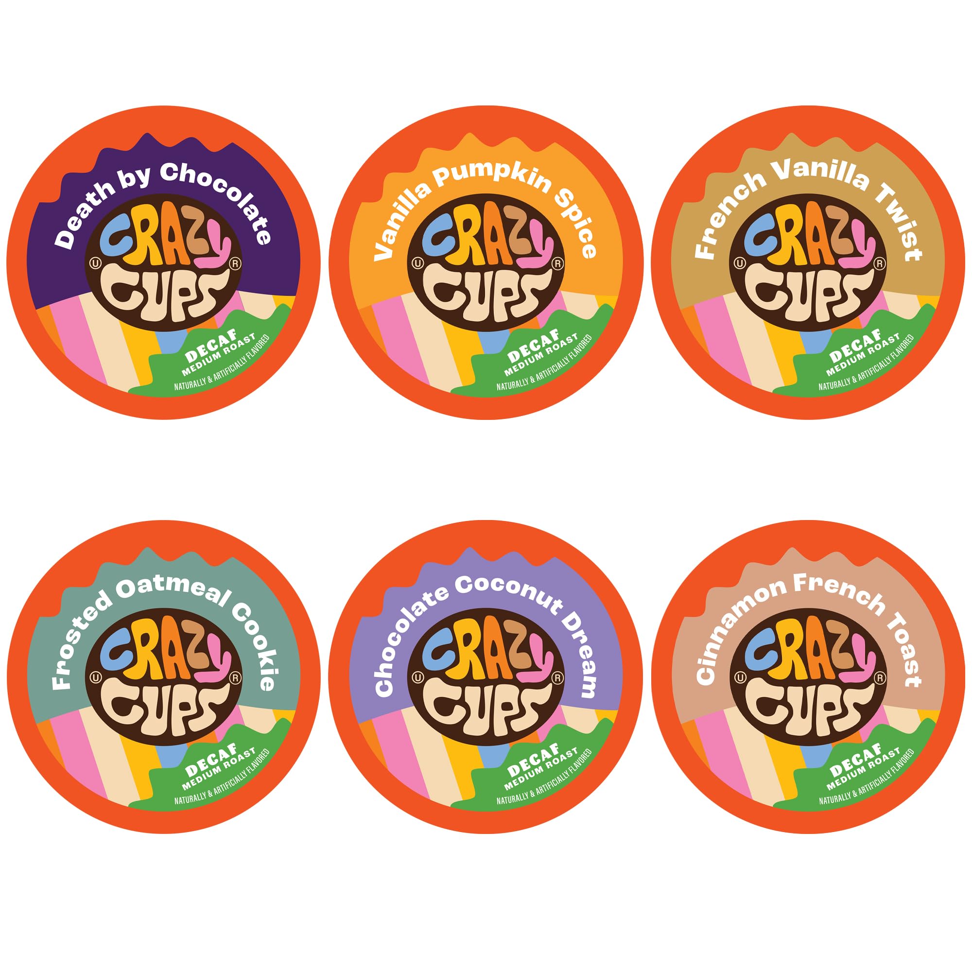 Best Decaf Flavored Coffee Variety Pack - 24 Count K-Cups for Keurig Brewers | Perfect for Office, Home & Gift Giving