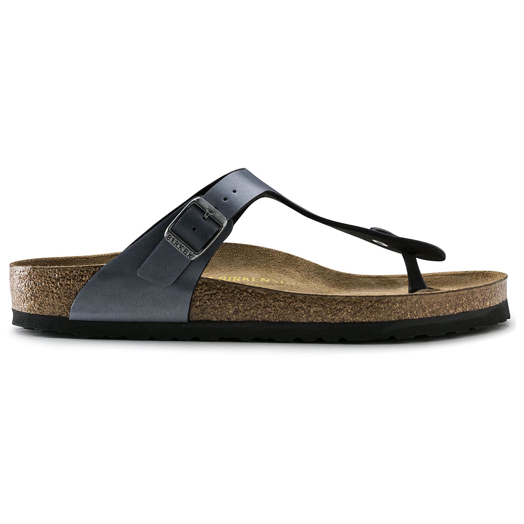 BIRKENSTOCK GIZEH Women's Sandals - Ice Pearl Onyx Birko-Flor Comfort Footbed | Perfect for Summer, Beach, and Casual Wear