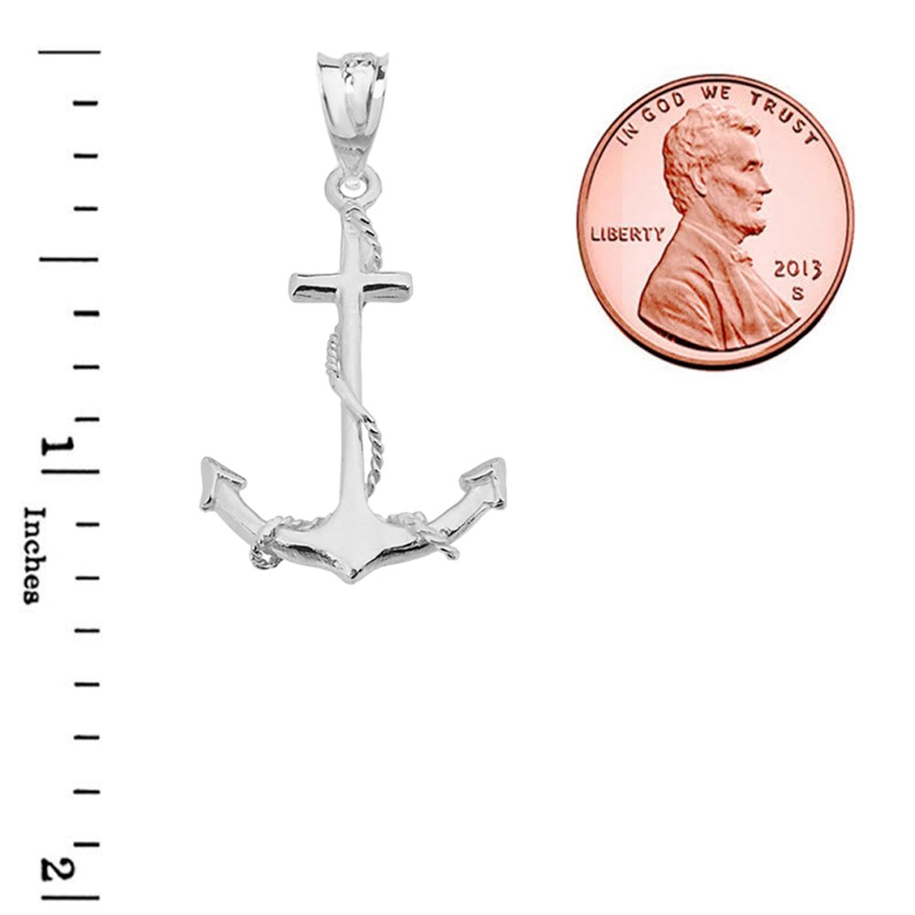 Exquisite Sterling Silver Nautical Ship Anchor Pendant Necklace - Perfect for Sailors, Beach Lovers & Marine-Themed Jewelry Collections
