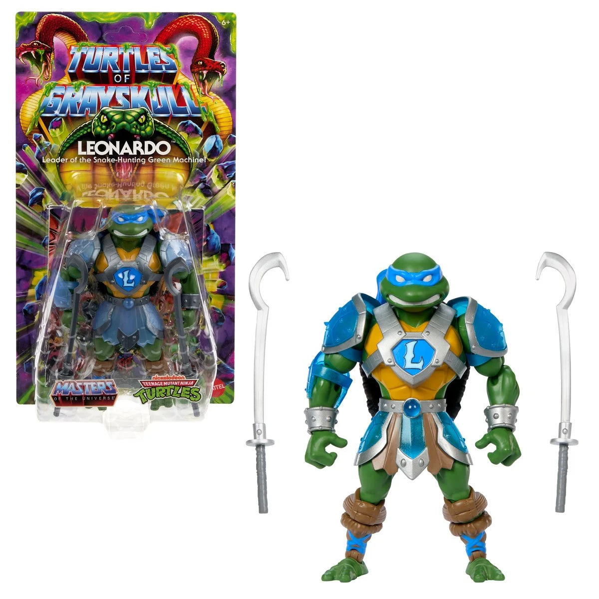 Leonardo Masters of the Universe Origins Turtles of Grayskull Wave 6 Action Figure - Collectible Toy for Fans & Display - Perfect for Play, Gifts, and Comic Con Events