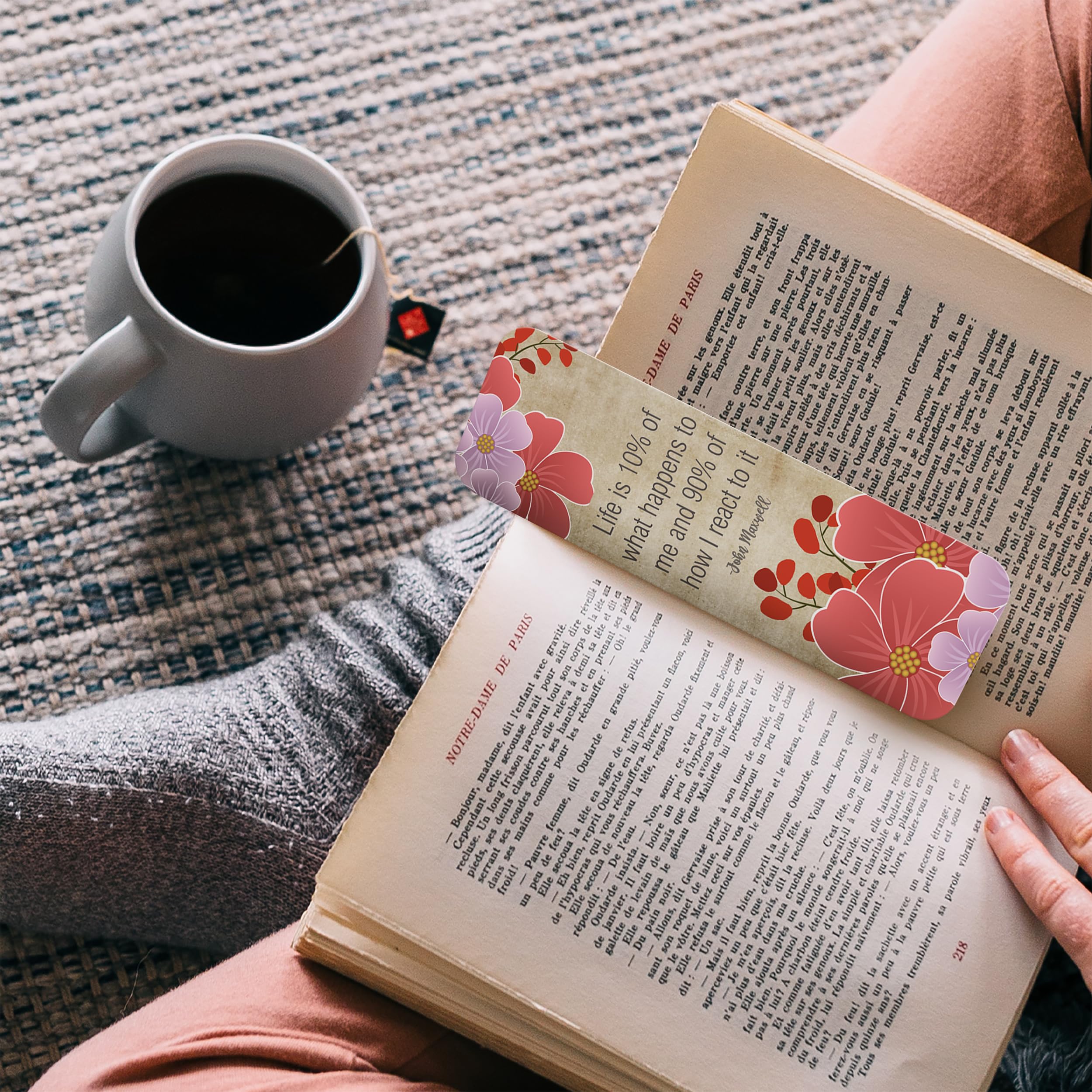 96 Pack Inspirational Floral Bookmarks for Women - Motivational Book Markers for Reading, Bulk Bookmarks for Book Lovers - Perfect for Gifts, Book Clubs & Personal Reading Motivation
