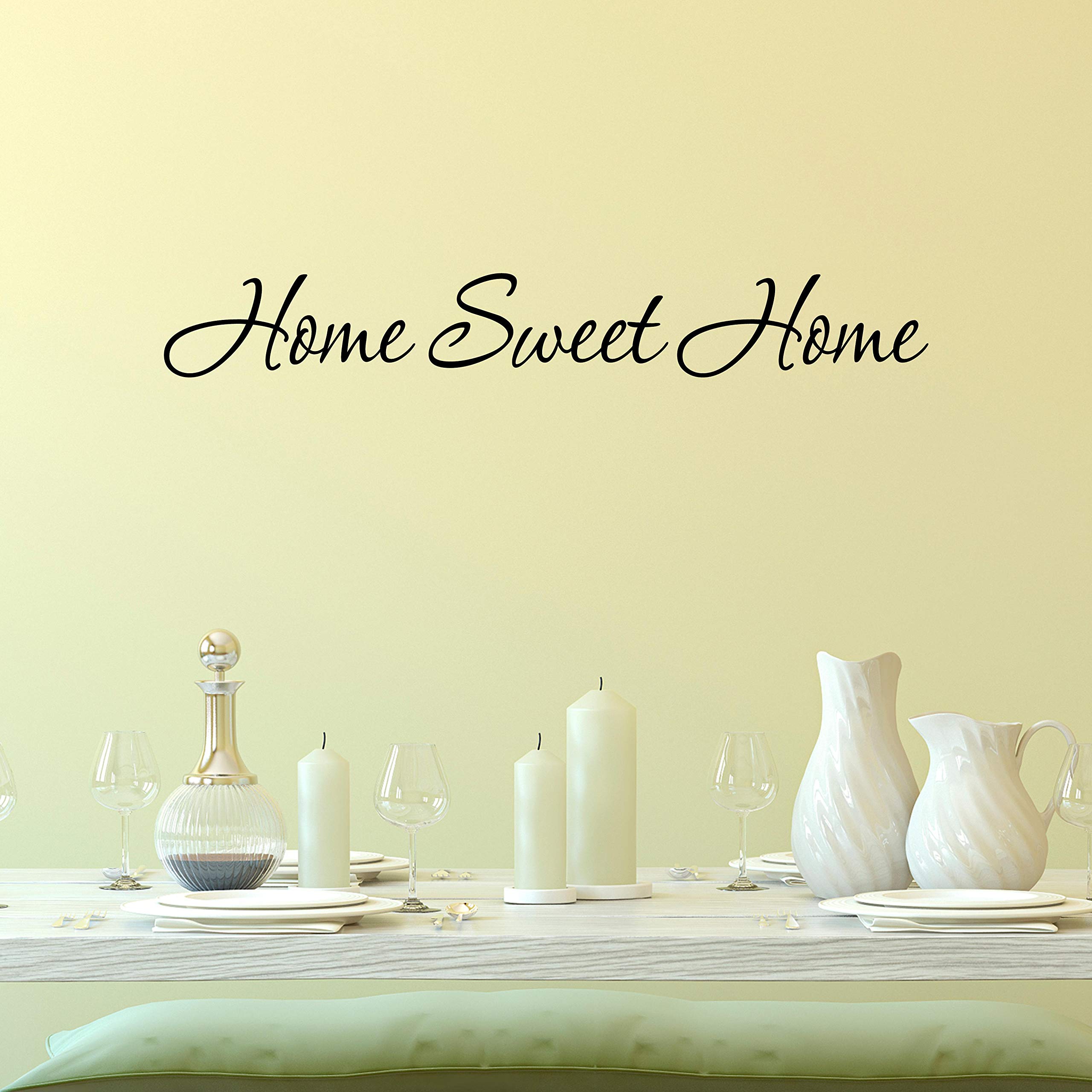 Home Sweet Home Vinyl Wall Quotes & Sayings - Inspirational Art Decal Stickers for Living Room, Bedroom Decor - Perfect for Home, Office & Nursery Wall Decoration