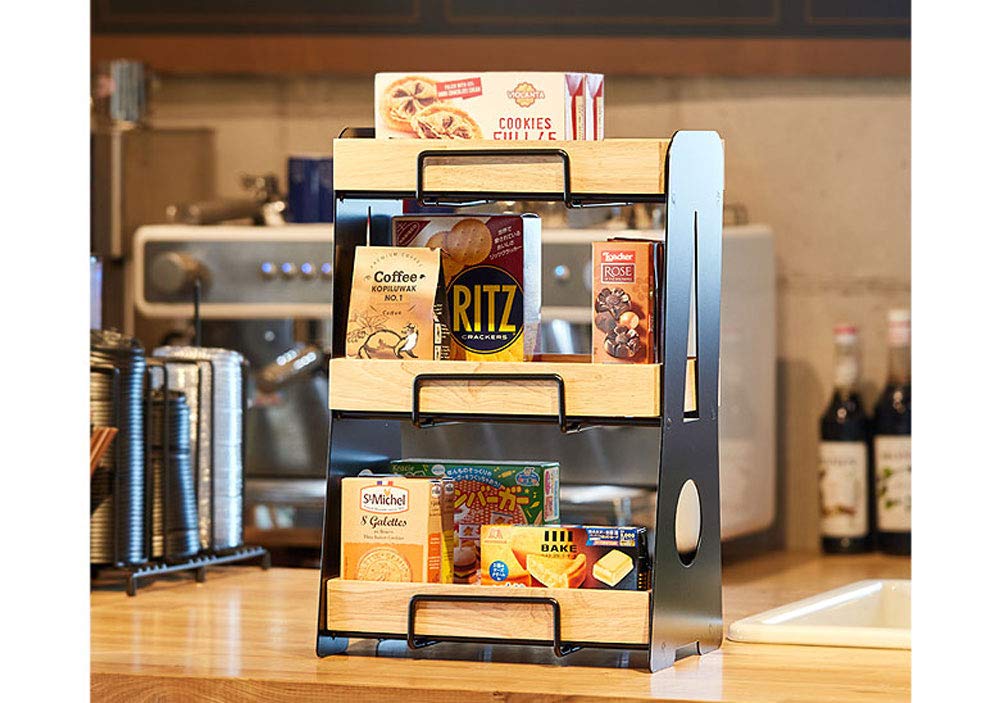 3-Tier Wooden Bakery Display Stand - Eiffel Style Snack & Dessert Organizer Shelf for Retail Stores, Bakeries & Cafes - Perfect for Pastries, Cupcakes & Treats